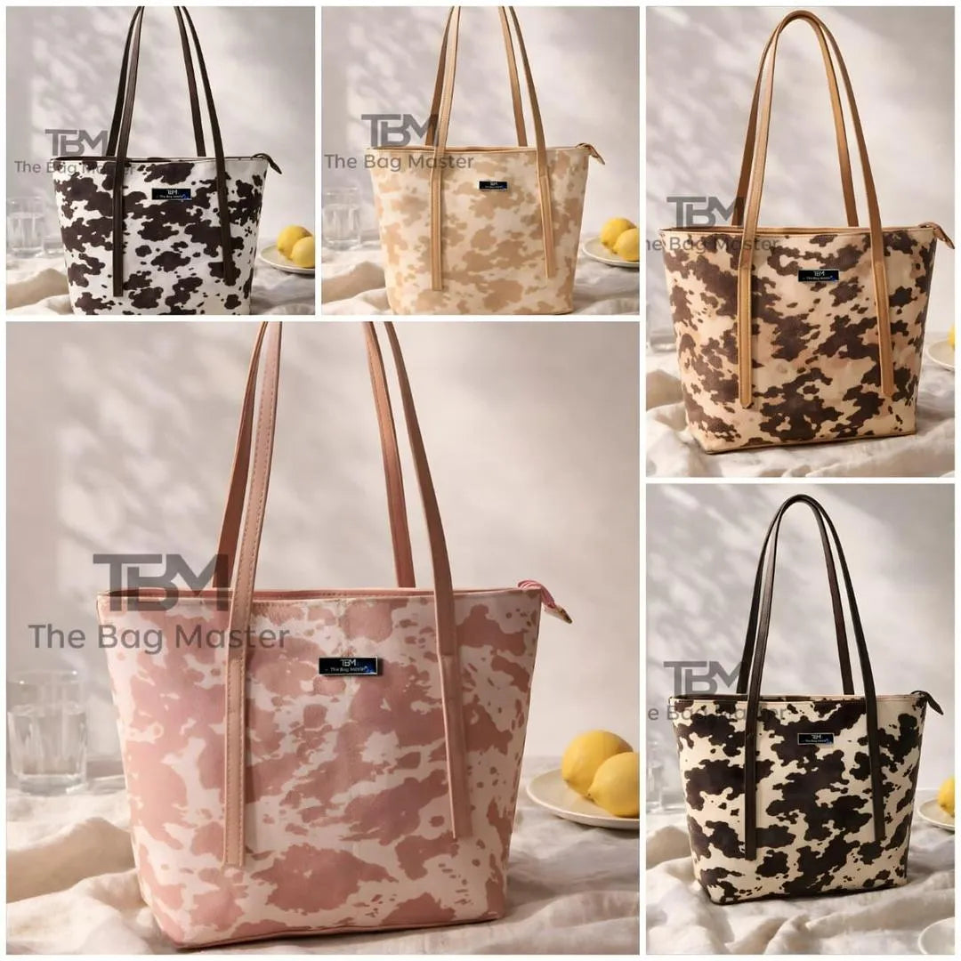Multicolor Rexine Top Handle Tote Bag for Girls