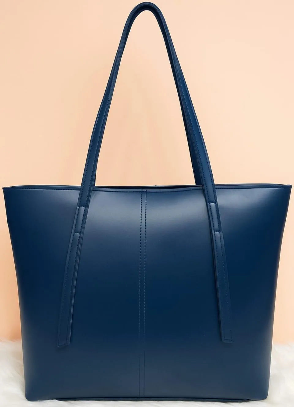 Women's Leather Tote Bag Black Blue Maroon Pink Mustard Beige Brown 10x8x9"