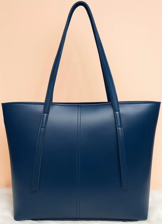 Women's Leather Tote Bag Black Blue Maroon Pink Mustard Beige Brown 10x8x9"