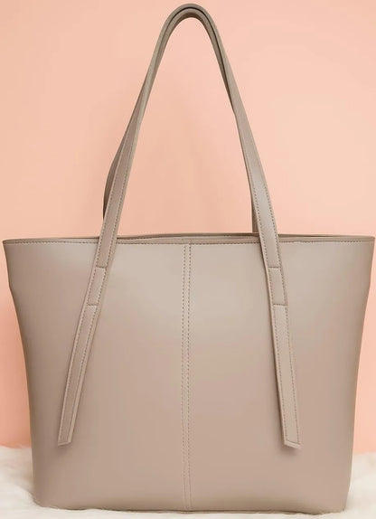 Women's Leather Tote Bag Black Blue Maroon Pink Mustard Beige Brown 10x8x9"