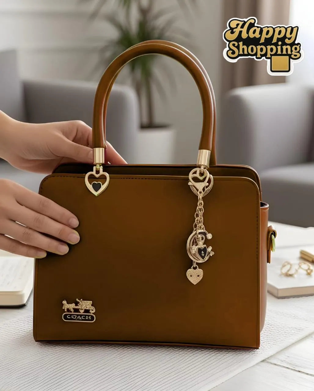 Rexine Handbag for Girls Medium Size Multicolor