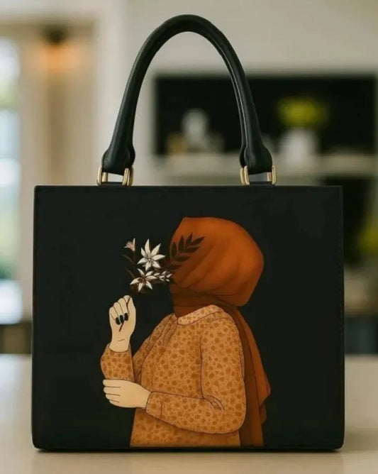 Women's Printed Handbag Set of 3 with Handles