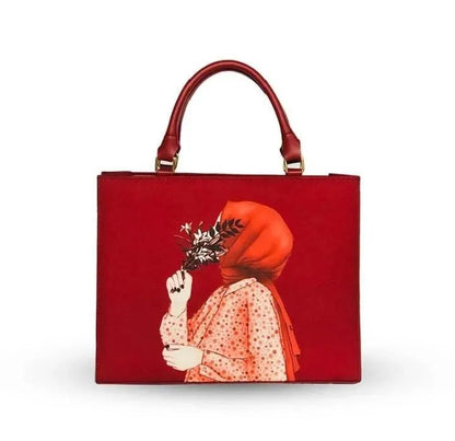 Women's Printed Handbag Set of 3 with Handles